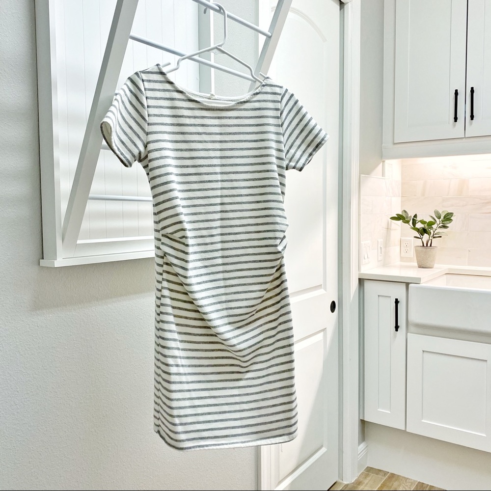 Pinkblush Gray/White Striped Dress